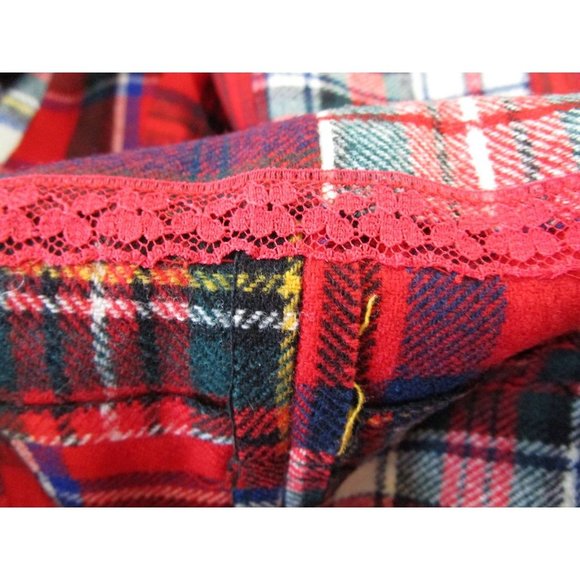 Wool Plaid Patchwork Flare Pants Lined No Tag Vintage Hand Made See Measurements - Picture 14 of 15